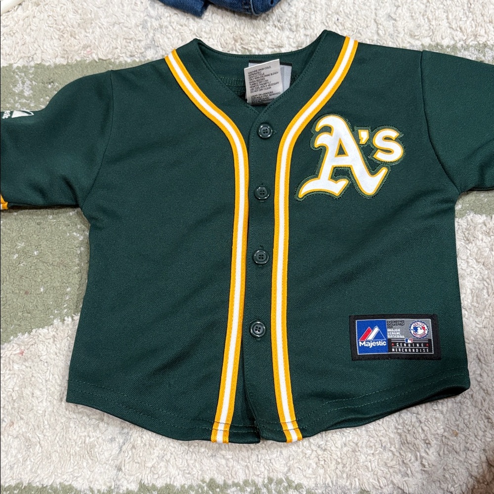 Majestic Green A's Baseball Jersey